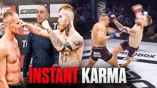 Karma in MMA (Cocky Fighters Getting Destroyed)