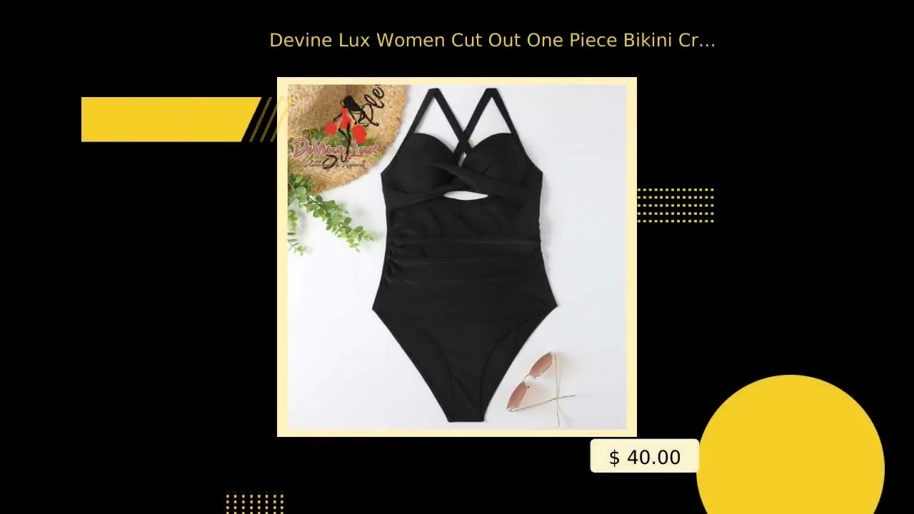 Devine Lux Women Cut Out One Piece Bikini Cross Swimwear