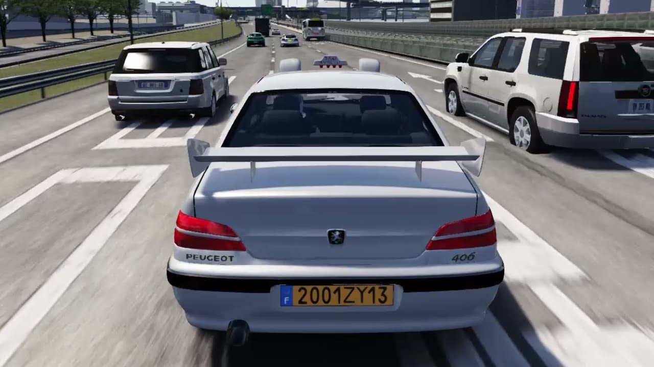 Peugeot 406 V6 Taxi 2 in Traffic - Asseto Corsa