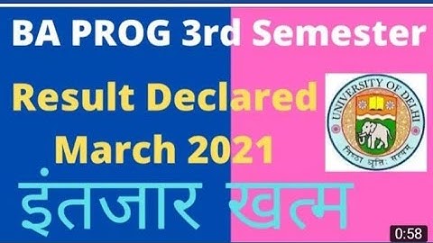 B.A program 3 semester obe result declared check  student  #FutureStudy