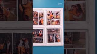 Recycle your old frames and turn them into a family album