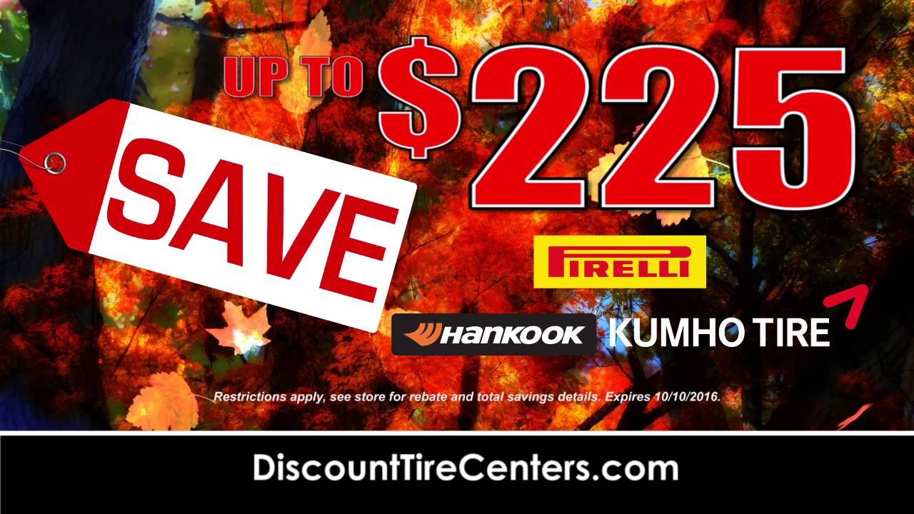 Discount Tire Centers Save up to 225! YouTube
