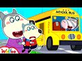 Dont cry baby wolfoo  first ride on the bus  baby stories for kids  wolfoo hub