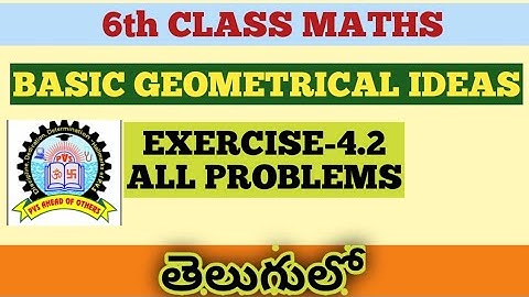 Oefening 4.2 Wiskunde Basisgeometrie voor de 6e klas in het Telugu