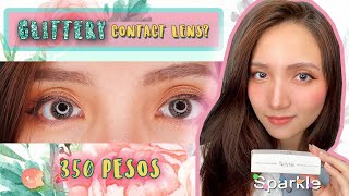 【REVIEW】Glittery Sparkle Contact Lens + Aura Cosmetics Swatch (Philippines)