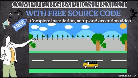 Moving Bus | OpenGL Project |  Computer Graphics Project | With Free Source Code