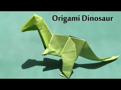 ORIGAMI T-REX (mhb zoom) - Dinosaur কীভাবে ডায়নোসর তৈরি করবেন