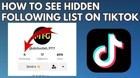 How to See Following List of a TikTok Account if it