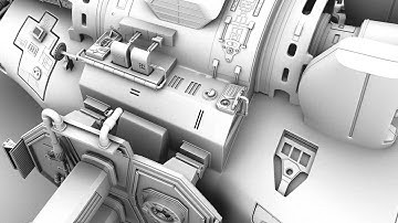 3Ds Max. Goliath StarShip: Additional Ambient Occlusion Renders. Please Watch In 720p