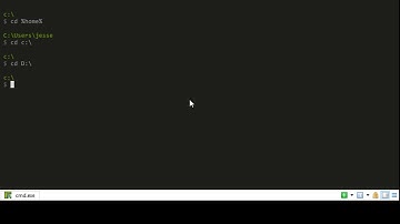 Changing drives in cmder