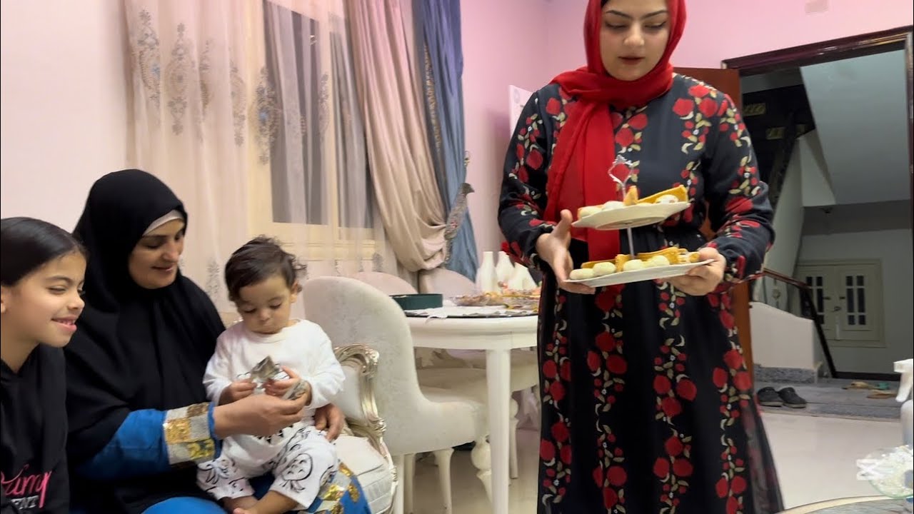 اول يوم عيد 🥳 لمه العيله في بيتي ❤️ سفيان خد العديه 😍