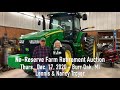 Preview of Lennis and Nancy Troyer Farm Retirement Auction in Burr Oak, MI 12/17/20