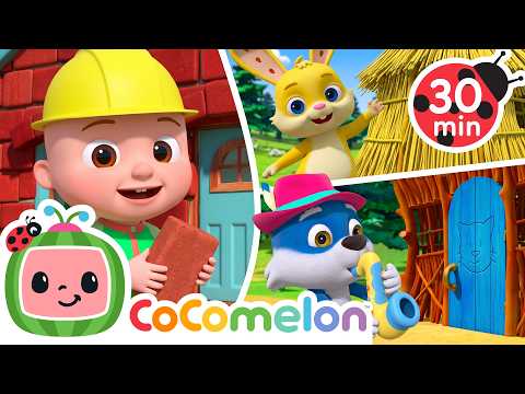 The 3 Little Friends Build Houses! 🧱👷‍♂️ | Stay Pawsitive 🐾 | JJ's Animal Time | CoComelon
