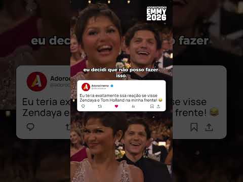 Eu teria exatamente essa reação ao ver Zendaya e Tom Holland! 😂 #zendaya #tomholland #emmy