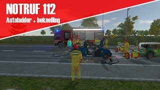 Notruf 112 brandweer simulator - Melding met autoladder en ongeval beknelling screenshot 2