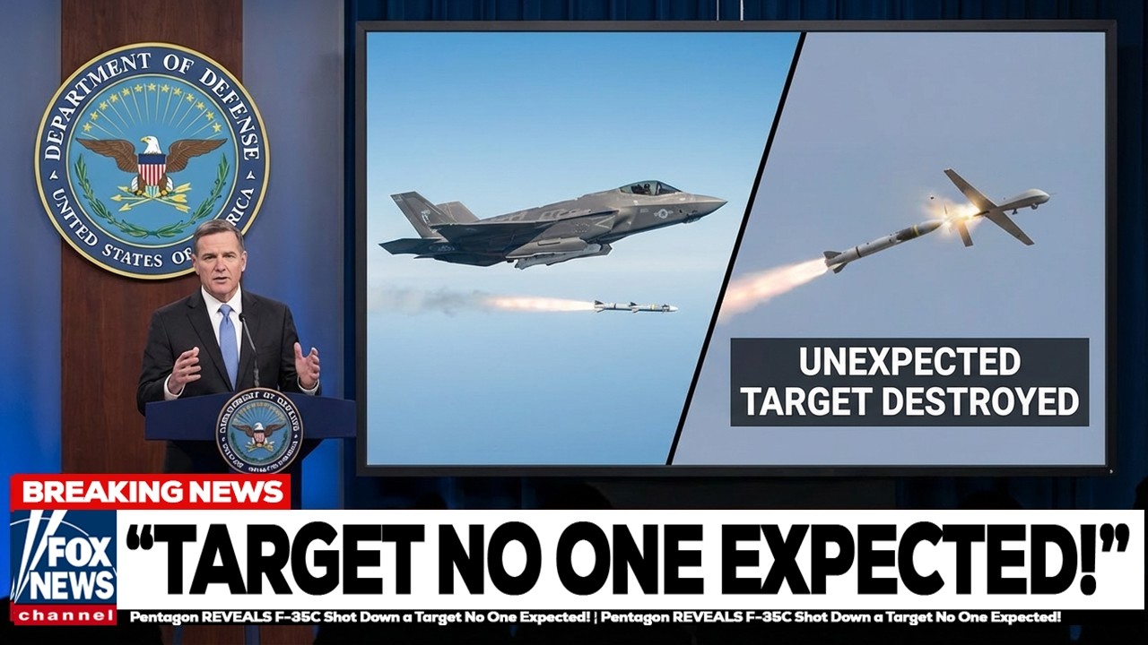 F 35 Rear Shot Pentagon Reveals F-35 C Shot Down A Target No One Expected! - YouTube