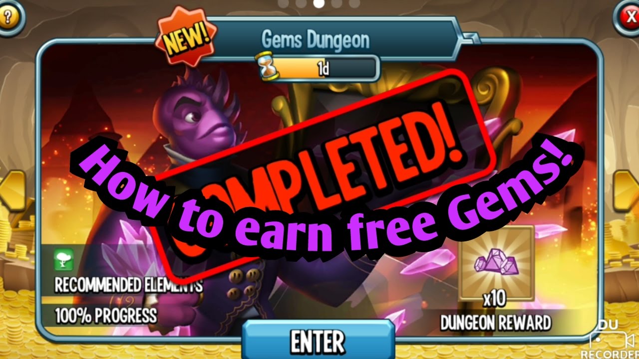 HOW TO EARN FREE GEMS Monster Legends Gem Dungeon Part