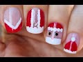 4 Easy SANTA NAIL ART Ideas | Red &amp; White CHRISTMAS NAILS 2023