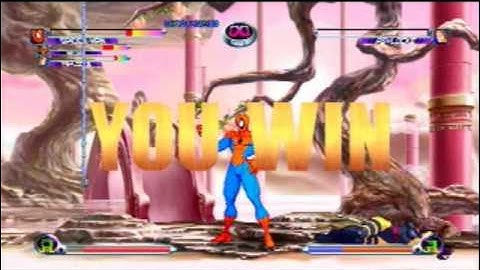 Marvel vs. Capcom 2- Spiderman, Psylocke, Akuma Playthrough 2/3