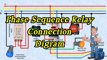 Phase sequence relay connection।3 phase failure relay wiring diagram।