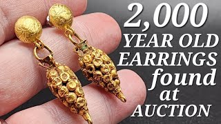 "LOST" MUSEUM JEWELRY: 2,000 year old gold earrings FOUND AT OHIO AUCTION! #ancient #gold #history