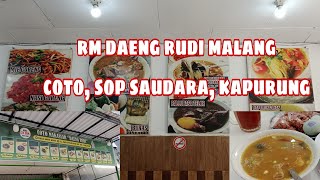 COTO MAKASAR DAENG RUDI MALANG//KAPURUNG ENAK DI RM DAENG RUDI// RM DAENG RUDI KHAS MAKASAR 24 JAM