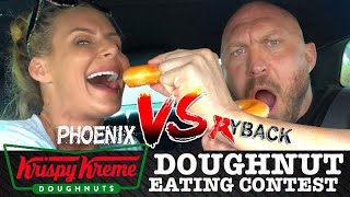 Krispy Kreme Doughnut Mukbang Eating Contest - Ryback VS P.Marie -