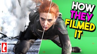 What These Black Widow Scenes Look Like Without Special Effects