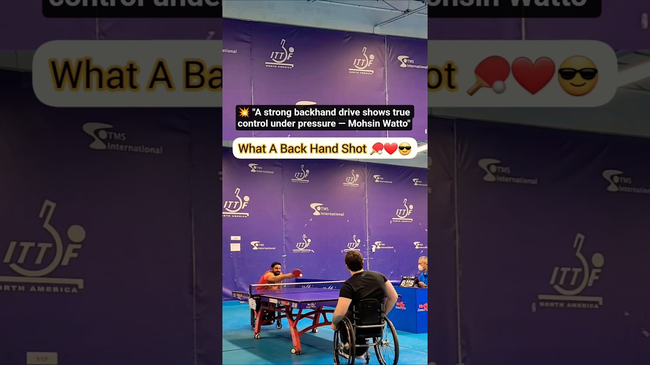 A strong backhand drive shows true control under pressure 