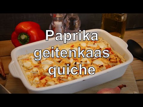 Paprika geitenkaas quiche recept