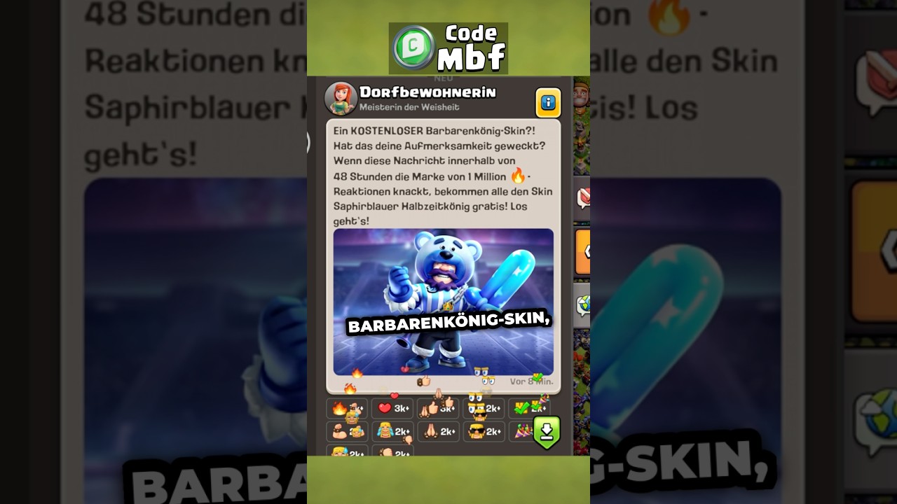 Kostenlosen Skin für alle! 😍😱 #coc #clashofclans