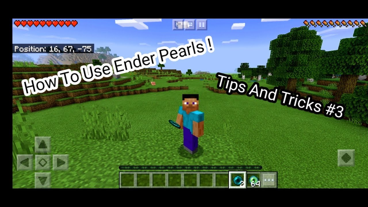 How To Use Ender Pearls In Minecraft PE !! Tips