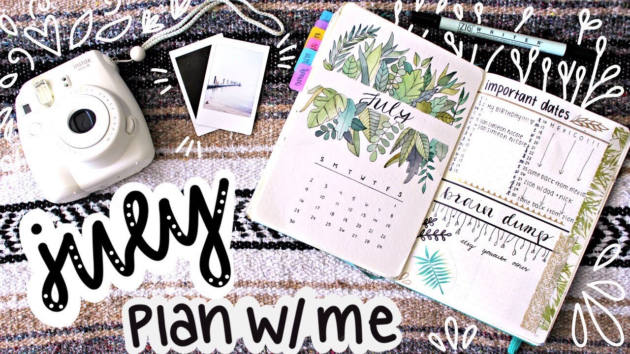 PLAN WITH ME | July 2017 Bullet Journal + June Flip ...