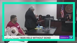 'Devil mask' man held without bond, facing new charges