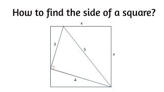 How to find the side of a Square | Similar Right angle Triangle theorem