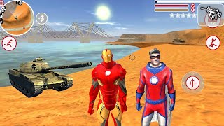 Amazing Iron Rope Hero Became Tank Officer #24 - Süper Kahraman Demir Adam Oyunu - Android Gameplay screenshot 3