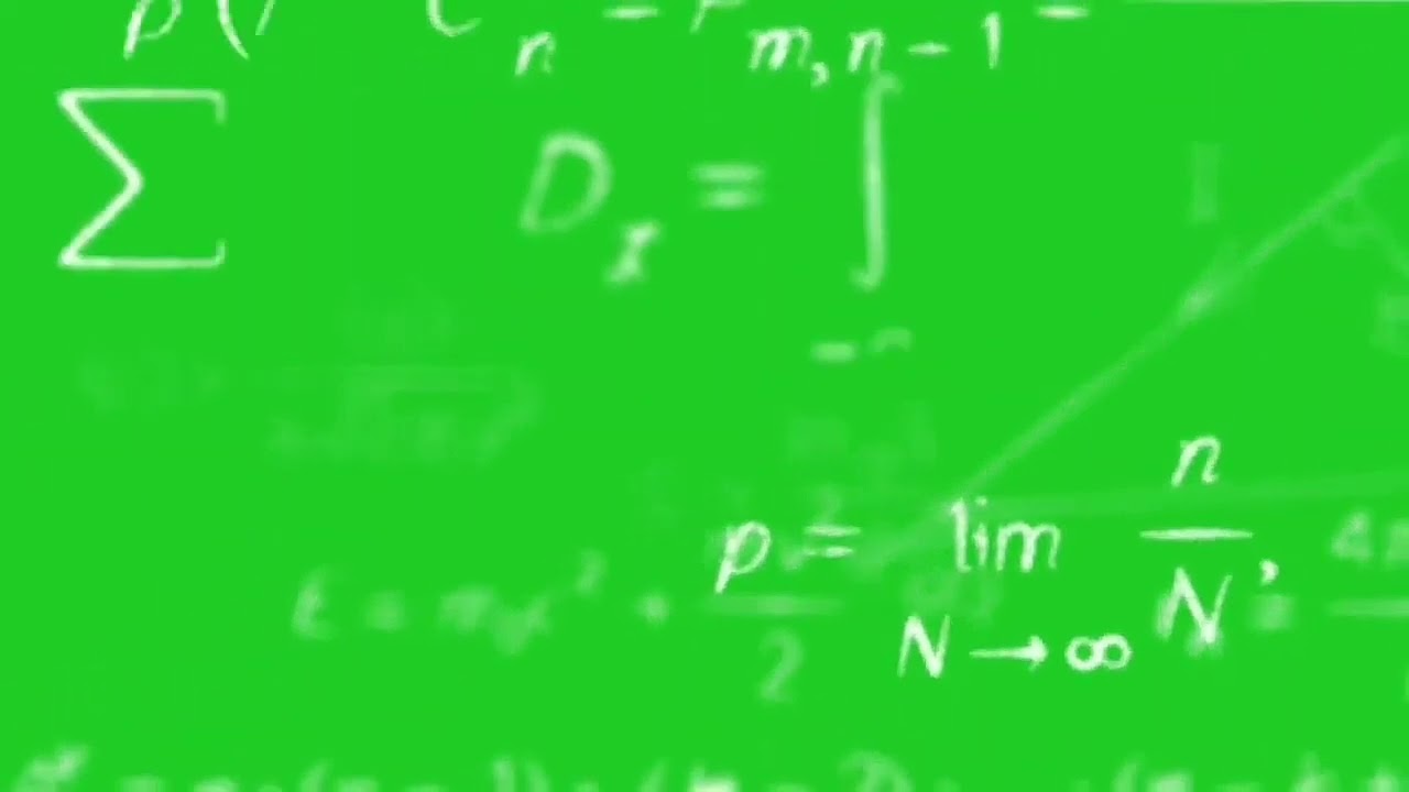 Mathematics formulas green background - YouTube