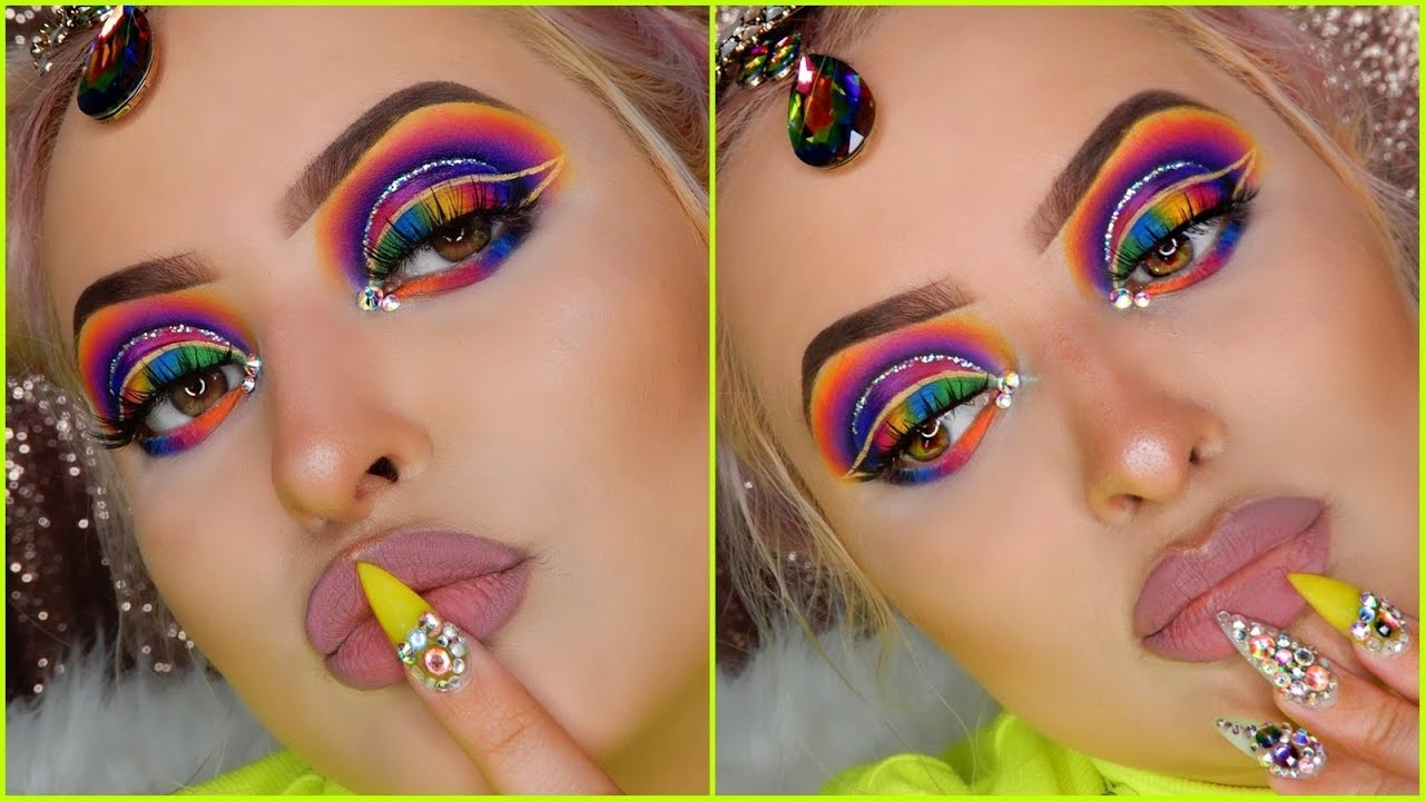 Colorful Look Insta Makeup Makeup Tutorial Buntes Augenmakeup Youtube