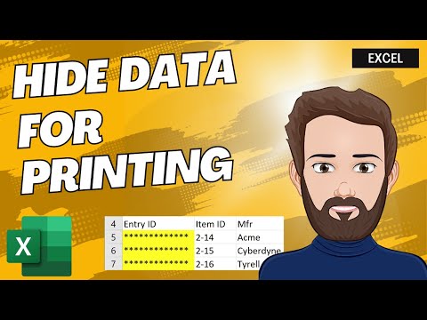Anonymize Excel Data Automatically Before Printing