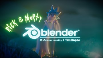 Bringing Rick Sanchez Into 3D I Blender4.2 Timelapse