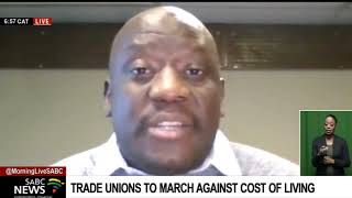 Cosatu and Saftu plan a national strike over the high cost of living