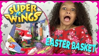 Super Wings Easter Gift Basket Transforming Jett Vroom 'n Zoom Toy Review