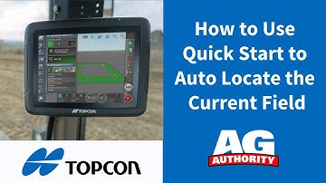Topcon X Series - How to Use Quick Start to Auto Locate the Current Field