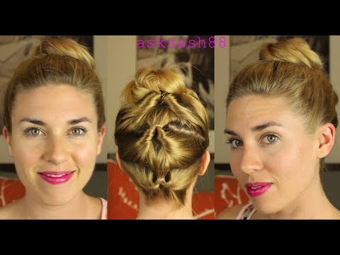 Topsy Tail Bun Top Knot - Easy, Everyday, Hairstyles for 