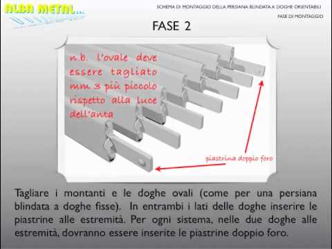Schema di montaggio persiana blindata orientabile youtube Costruire una persiana