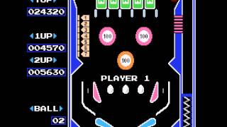 Pinball - ROUND FOUR, GAME ONE: hooper(P1) vs. Foodperson(P2): Pinball (NES / Nintendo) - User video