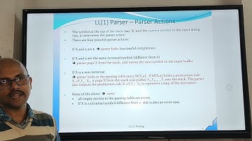 Top Down Parsing using LL(1) Parser