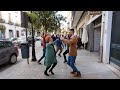 Grupo La Faneguería bailando jotas en las calles de Pozoblanco