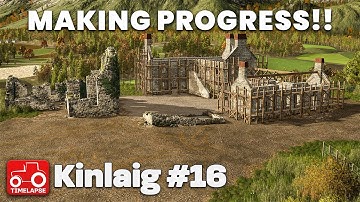VOORUITGANG OP HET KASTEEL!! Kinlaig FS25 Timelapse Farming Simulator 25 Aflevering 16