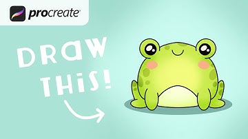 Procreate Step by Step Tutorial - Kawaii Frog - Digital Art - iPad Illustration for Beginners